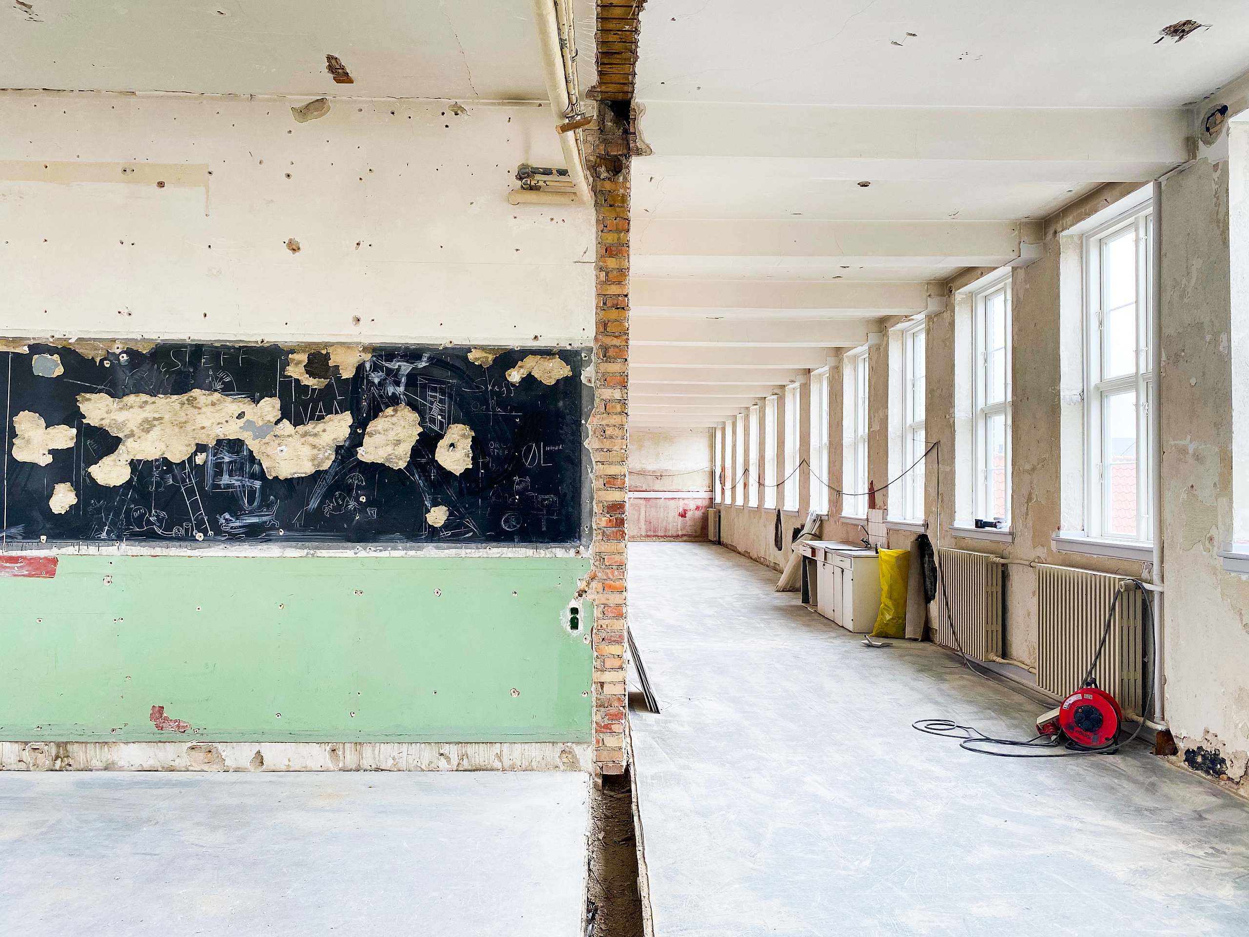 Gråbrødre Skole under renovering