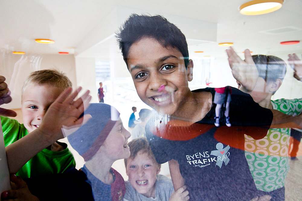 Ørestad Schulkinder im Zentrum