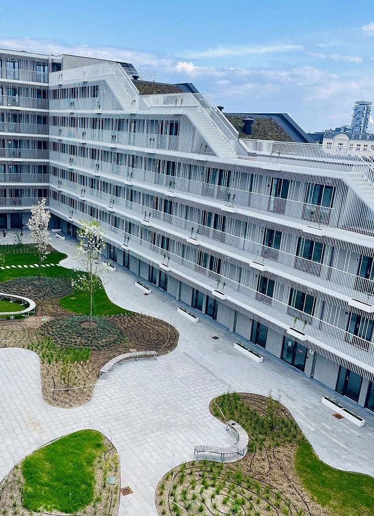 Architektur bei Grunwalds Mikro-Apartments haben