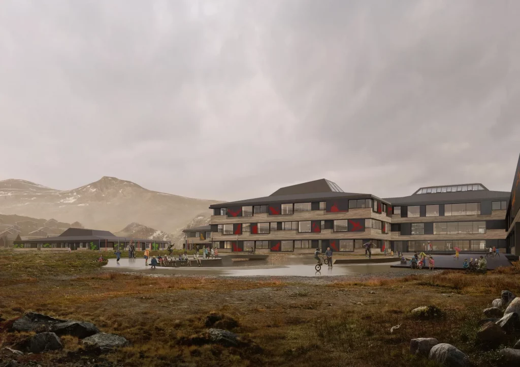 Visualisering af Nuuk skole på Sletten