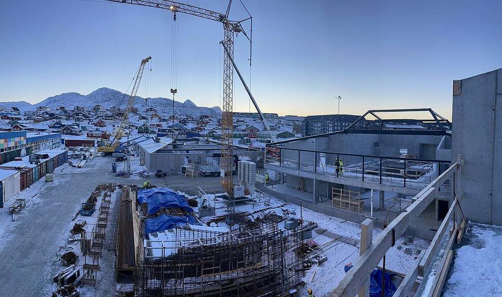 Building site Nuuk School November 2021 KHR Architecture