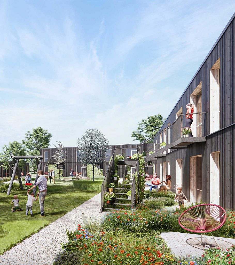 Die Kregme-Häuser mit grünen Außenbereichen - privat und für die Gemeinschaft