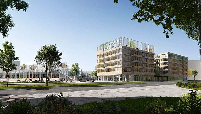 Entwurfsvorschlag für eine neue Schule in Hamburg - Campus HafenCity