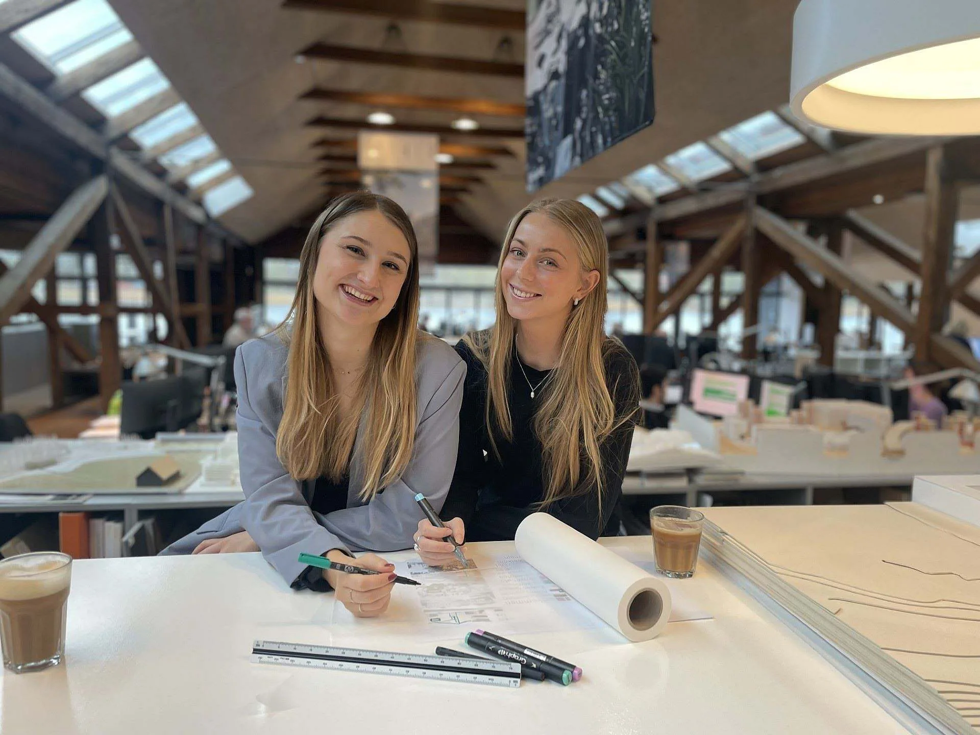 Architecture interns Anna and Moa