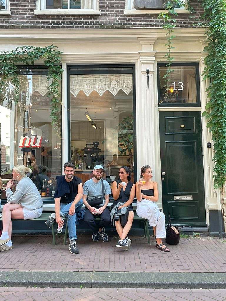 Amsterdam study trip - time for a break with colleagues